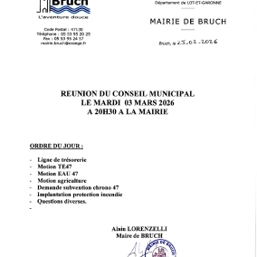 Réunion du Conseil Municipal