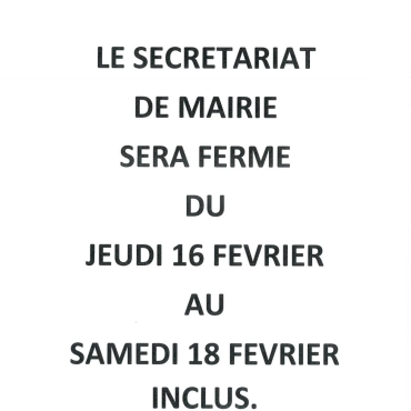 Fermeture secrétariat