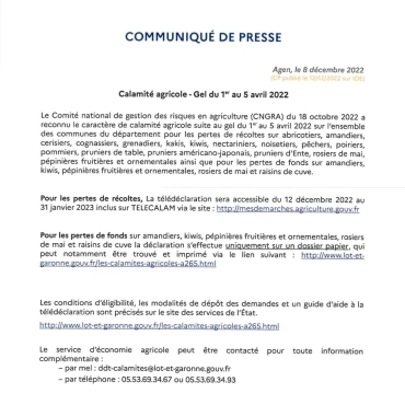[ Infos - Agricole ]