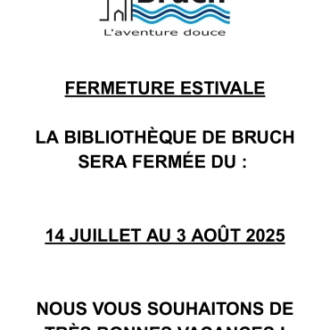 Fermeture Bibliothèque